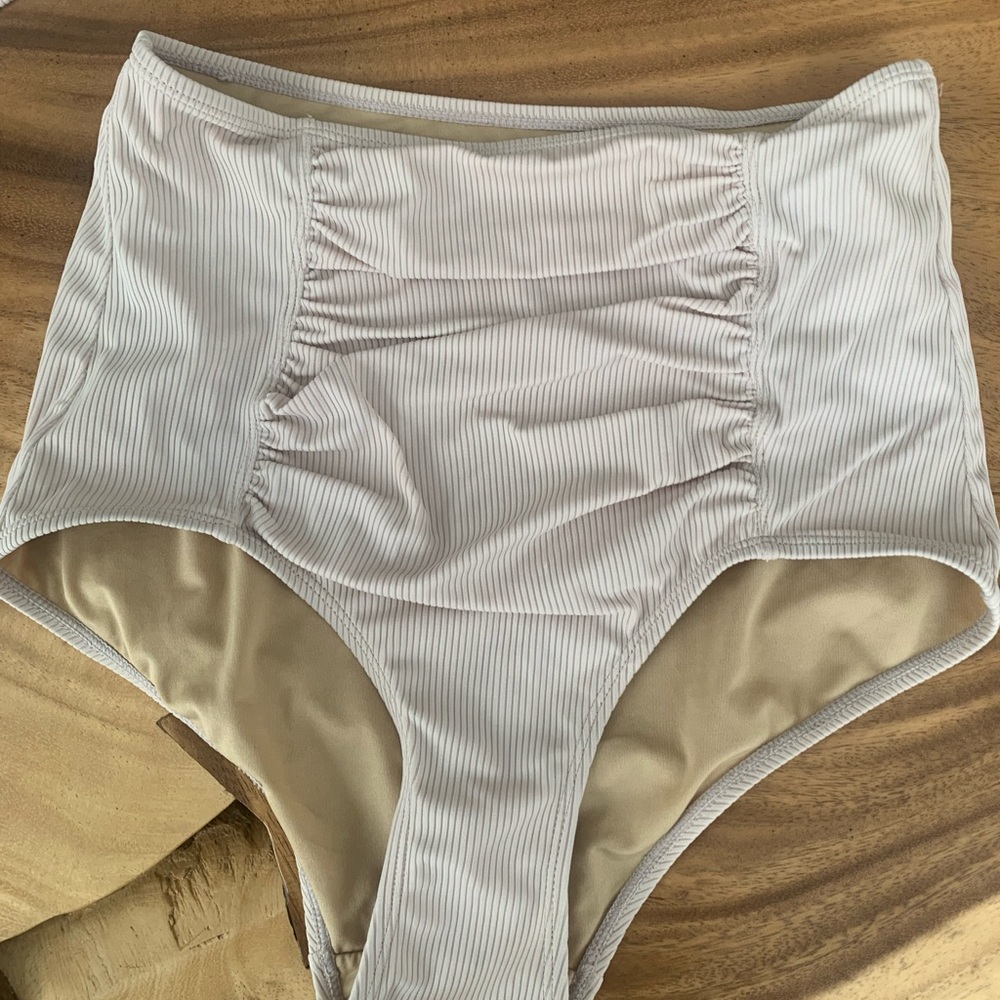 High-Waisted Ribbed Bikini Bottom